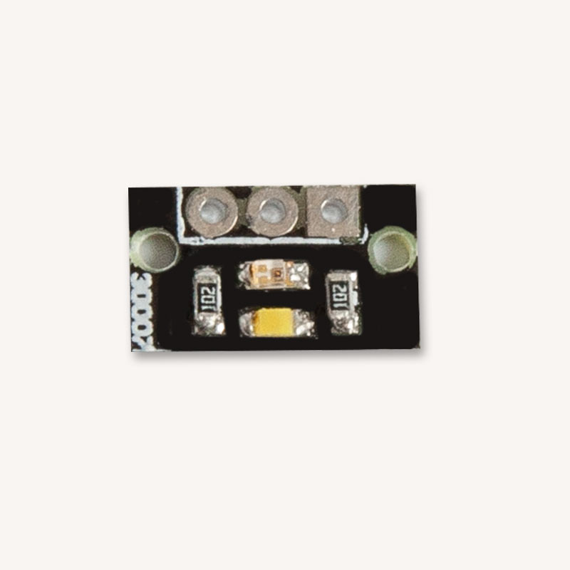 PCB with 0603 red/cold white LEDs - 1000 Ohm resistor - Common anode