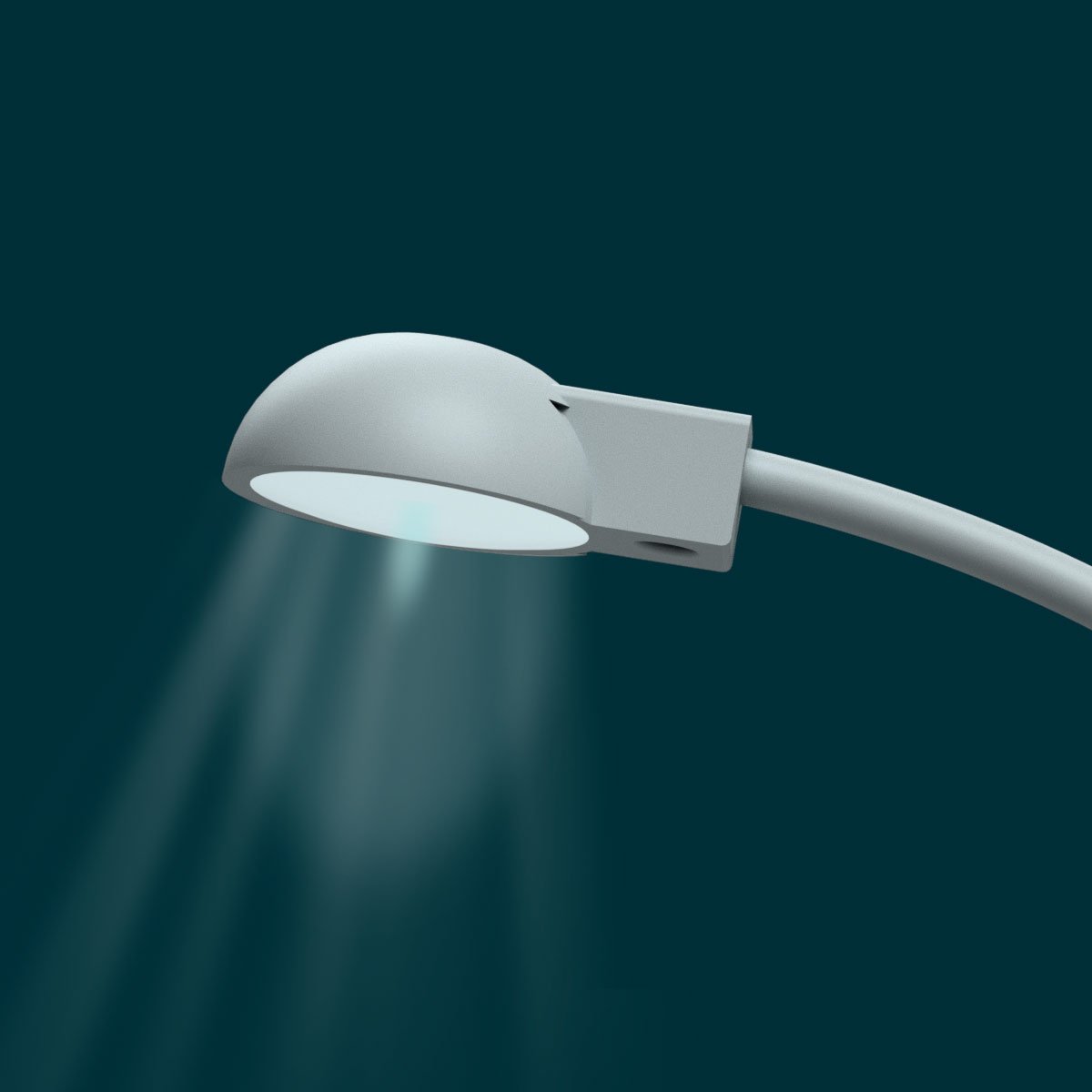 Curved street lamp - Round head - H0 gauge - Image 7