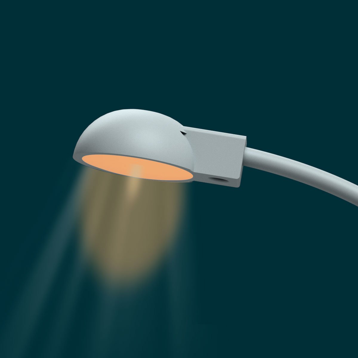Curved street lamp - Round head - H0 gauge - Image 8