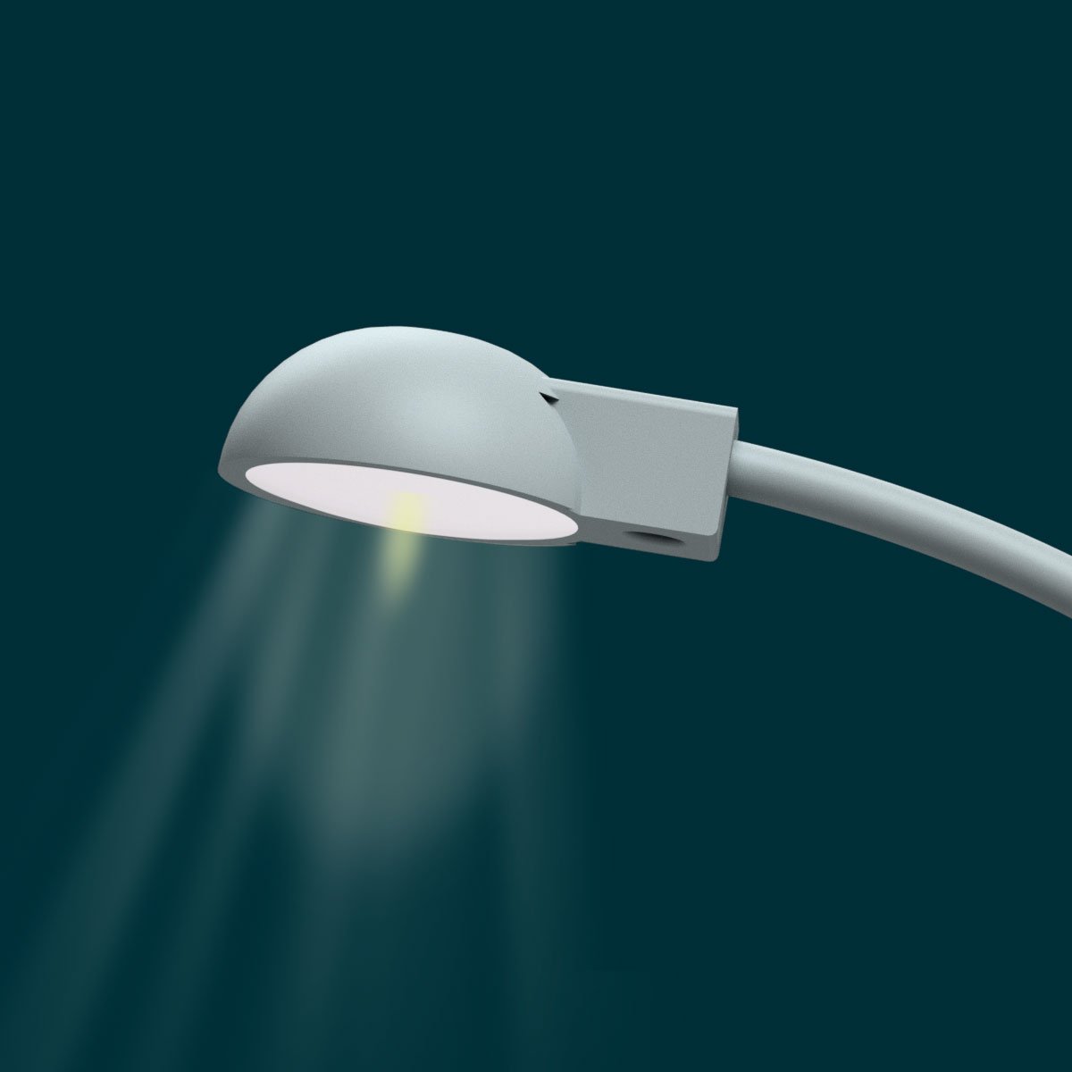 Curved street lamp - Round head - H0 gauge - Image 6